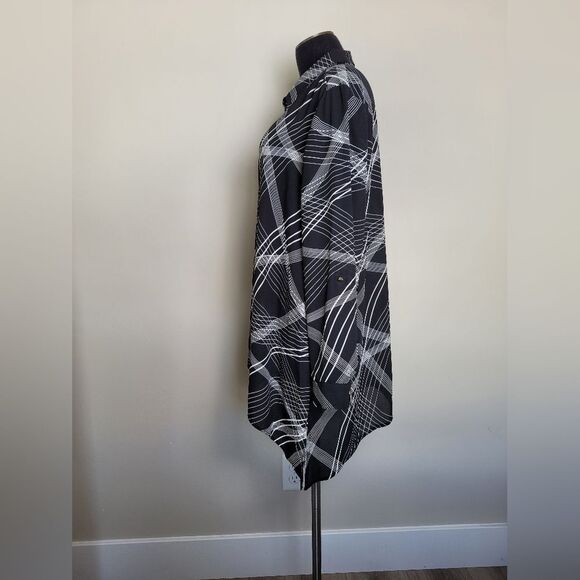 JM Collection Blouse Lagenlook Assymetrical Abstract Workwear Professional Large - Picture 13 of 14